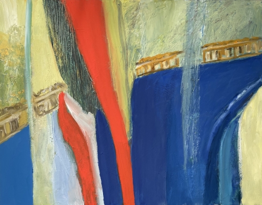 Die blaue Brücke, 70x90cm, 2017